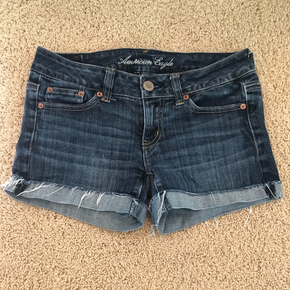 American Eagle dark denim shorts